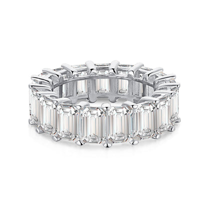 [baslovejewels]Eleganter Tennisring im Smaragdschliff, 0,75 Karat
