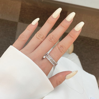 [baslovejewels]Eleganter Tennisring im Smaragdschliff, 0,75 Karat