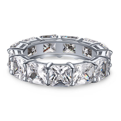 [baslovejewels]エレガントなプリンセスカットテニスリング