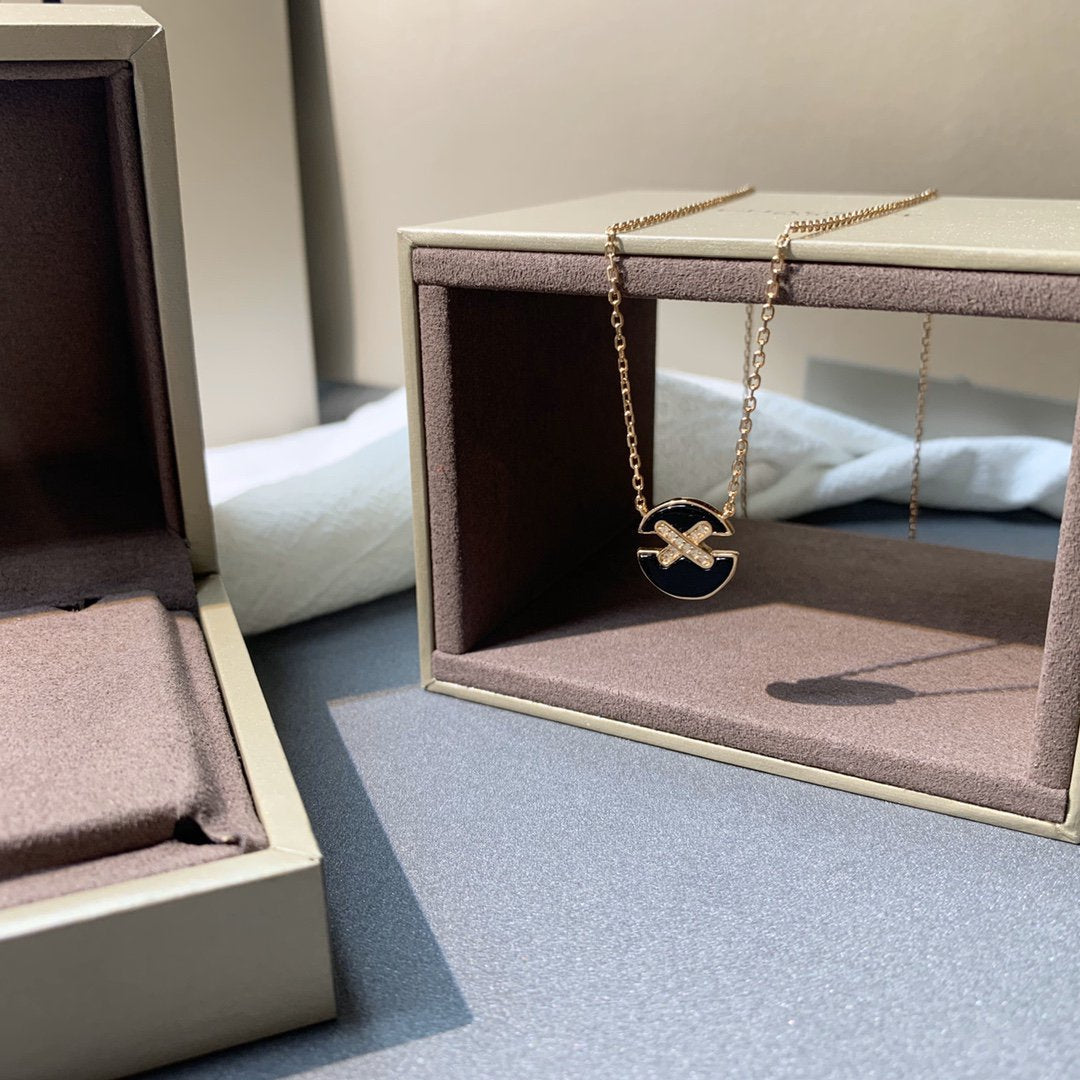 [baslovejewels]JEUX DE PINK ゴールド ダイヤモンド ネックレス