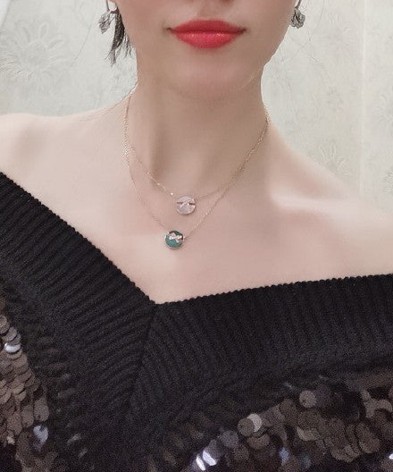 [baslovejewels]JEUX DE PINK ゴールド ダイヤモンド ネックレス