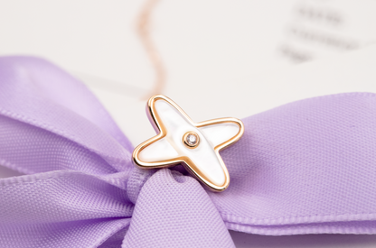 [baslovejewels]JEUX DE WHITE MOP ROSÉGOLD DIAMANT OHRRINGE