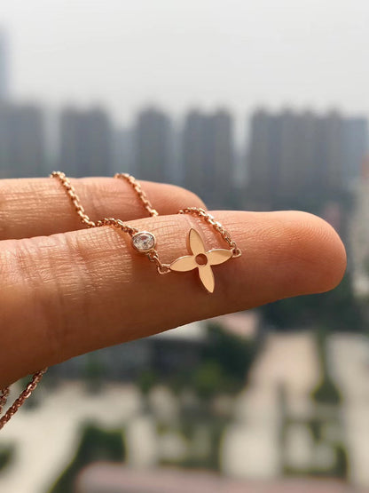 [baslovejewels]BLOSSOM ANHÄNGER ROTGOLD UND DIAMANT