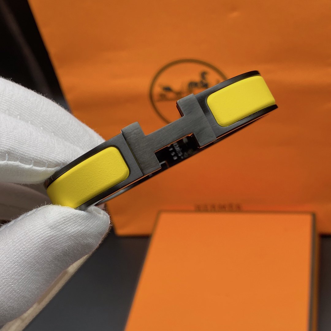 [baslovejewels]CLIC HM SO SCHWARZ GELB ARMBAND