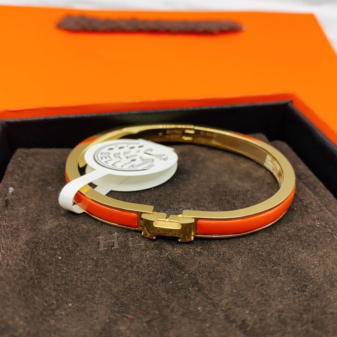 [baslovejewels]KLASSISCHES HM CLIC ROT 8MM EMAILLE ARMBAND