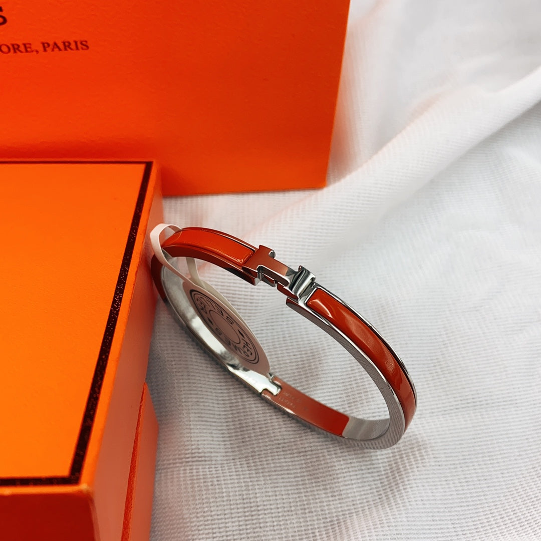 [baslovejewels]KLASSISCHES HM CLIC ROT 8MM EMAILLE ARMBAND