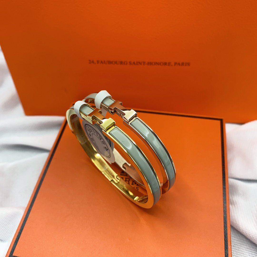 [baslovejewels]CLASSIC HM CLIC GREEN 8MM ENAMEL BRACELET