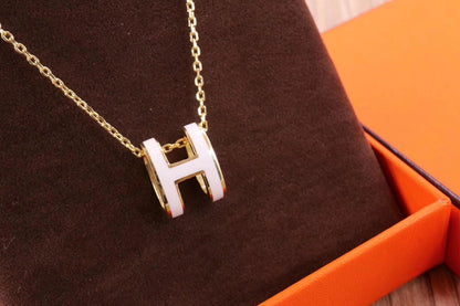 [baslovejewels]HM CLIC イエロー エナメル ゴールド ネックレス