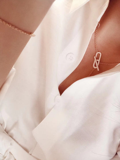 [baslovejewels]HM FIRE PIG NOSE NECKLACE TRENDY STREET