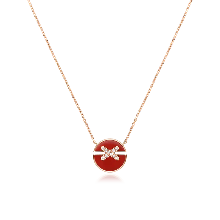 [baslovejewels]JEUX DE ROSE GOLD DIAMOND NECKLACE