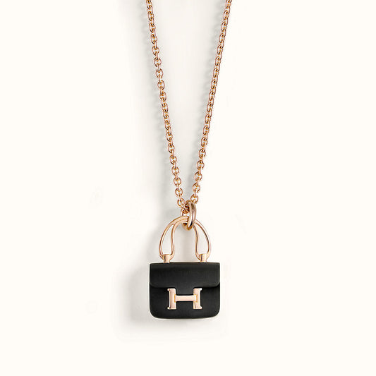 [baslovejewels]CONSTANCE SCHWARZER ANHÄNGER ROSA GOLD HALSKETTE