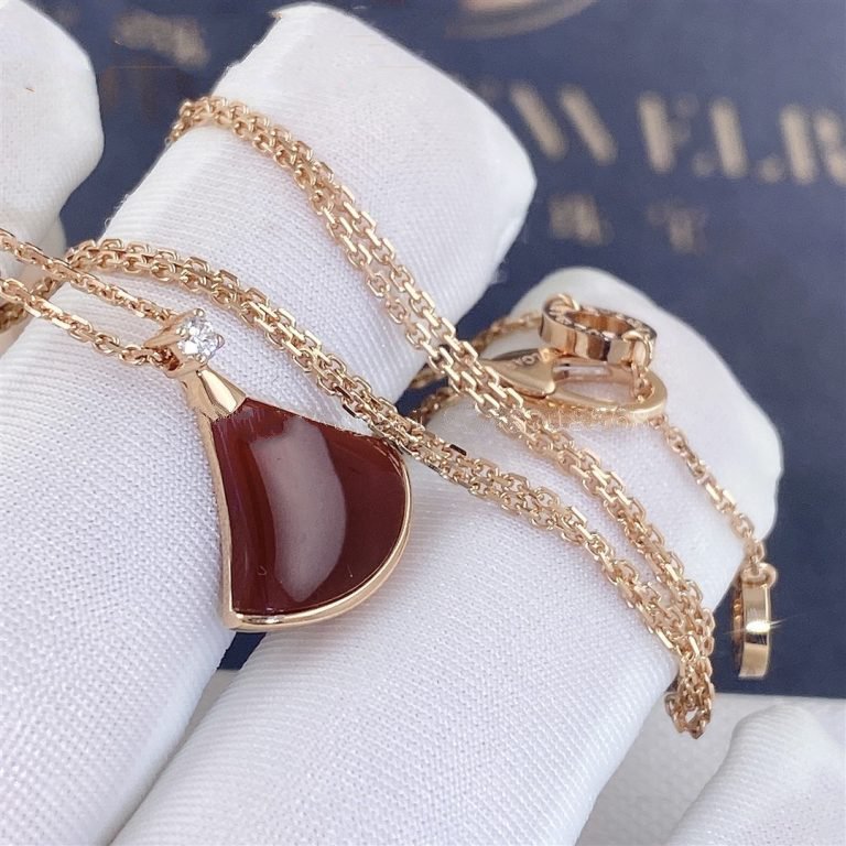 [baslovejewels]ドリームネックレス カーネリアン 1ダイヤモンド
