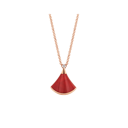 [baslovejewels]ドリームネックレス カーネリアン 1ダイヤモンド