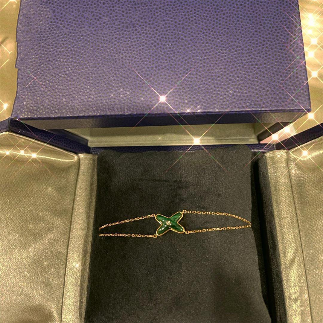[baslovejewels]JEUX ARMBAND MALACHIT ROTGOLD 1 DIAMANT