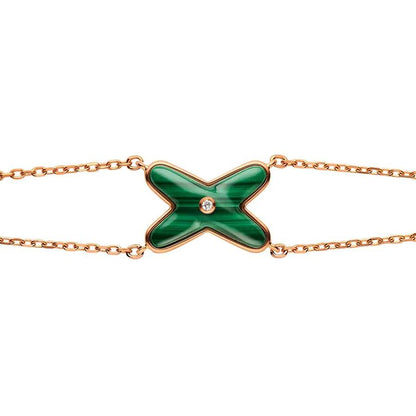[baslovejewels]JEUX ARMBAND MALACHIT ROTGOLD 1 DIAMANT