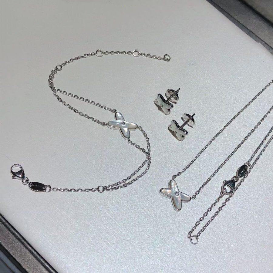 [baslovejewels]JEUX BRACELET WHITE MOP SILVER 1 DIAMOND