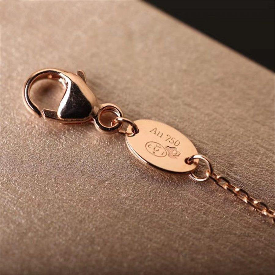 [baslovejewels]JEUX BRACELET BLUE AGATE PINK GOLD 1 DIAMOND