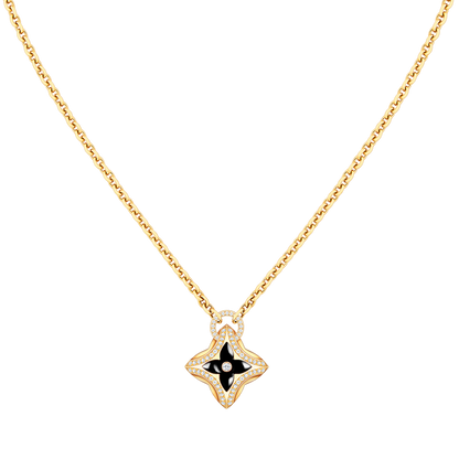 [Baslovejewels]HALSKETTE MIT DIAMANTEN UND STERNANHÄNGER AUS ROTGOLD