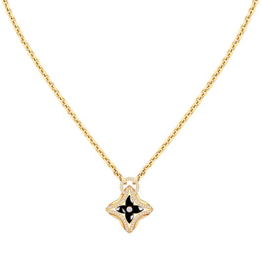 [Baslovejewels]HALSKETTE MIT DIAMANTEN UND STERNANHÄNGER AUS ROTGOLD
