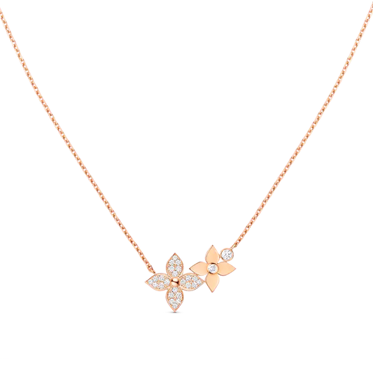[baslovejewels] STAR BLOSSOM HALSKETTE ROTGOLD DIAMANTEN