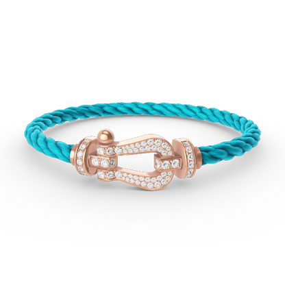 [baslovejewels]FORCE LARGE HORSESHOE FULL DIAMOND BRACELET ROSE GOLD