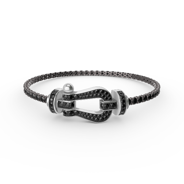[baslovejewels]FORCE GROSSES HUFEISEN-TENNISARMBAND MIT VOLLEN DIAMANTEN 